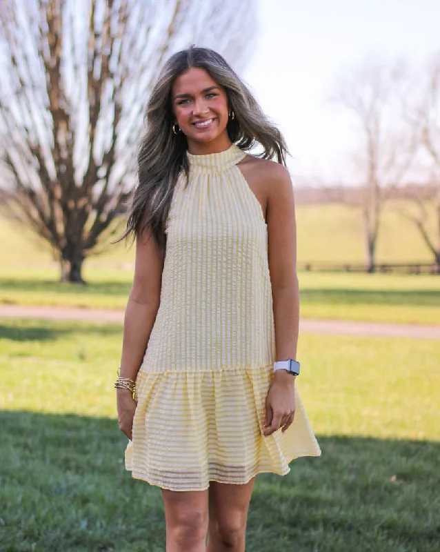 Full Of Sunshine Halter Dress