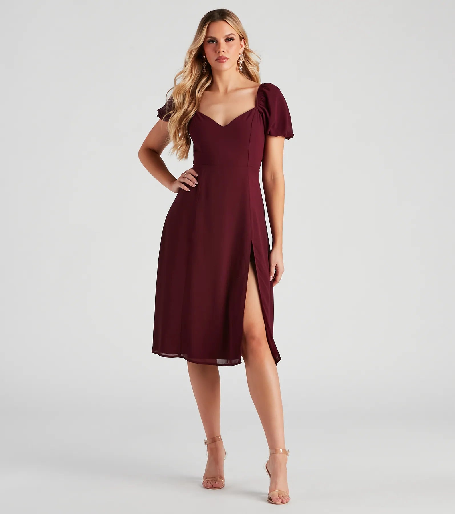 Sweet Harmony Chiffon Midi Dress