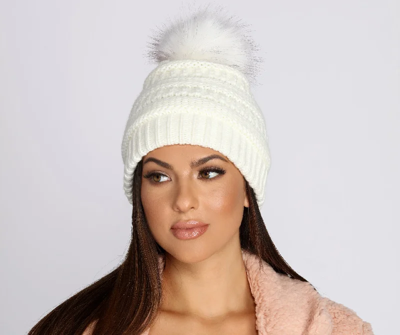 Cozy Cutie Pom Pom Beanie