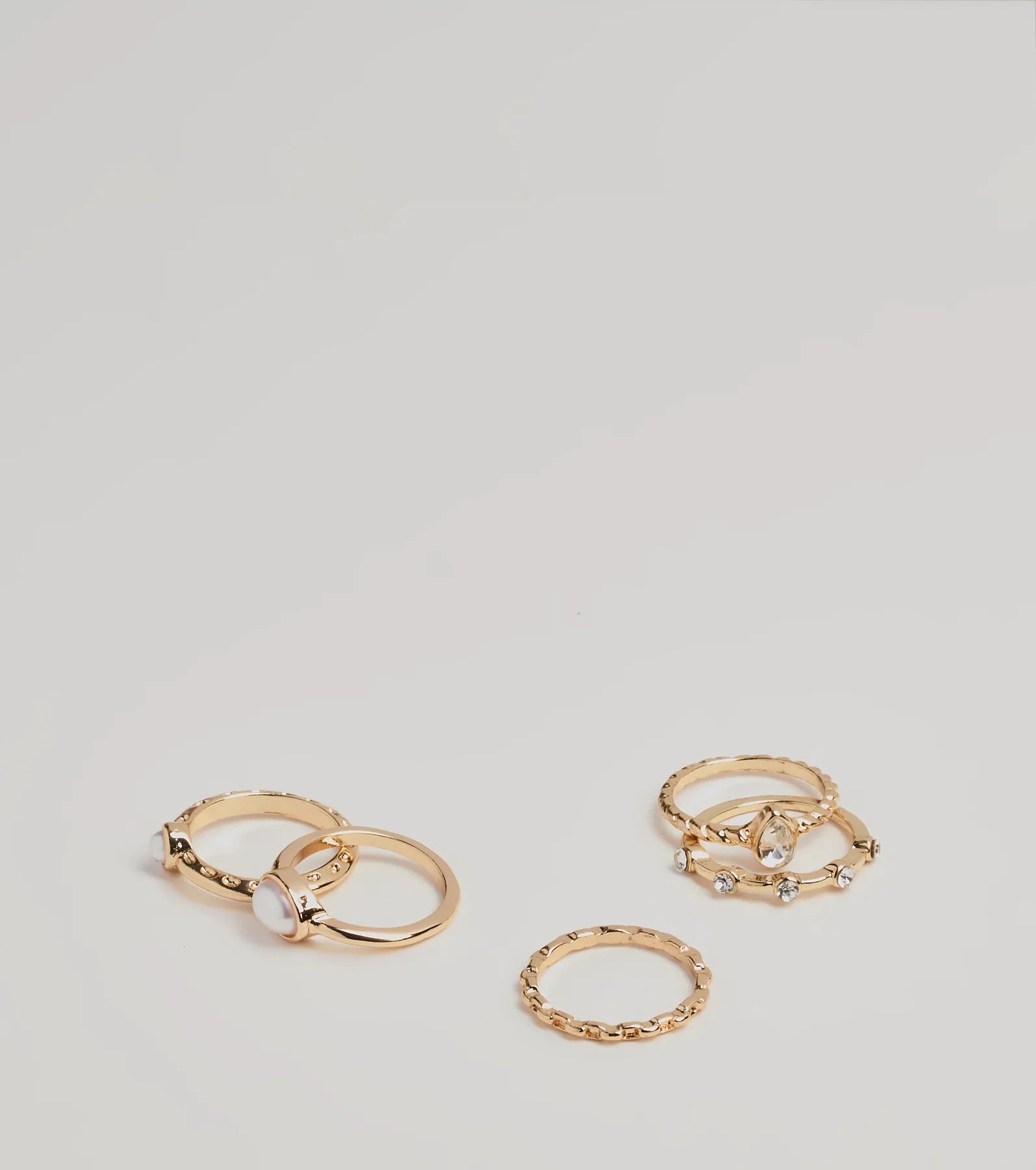 Effortless Glamour Five-Pack Ring Set