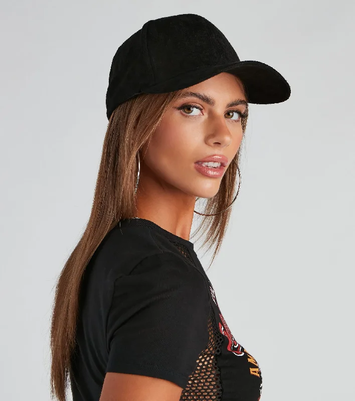 Elevated Faux Suede Baseball Cap