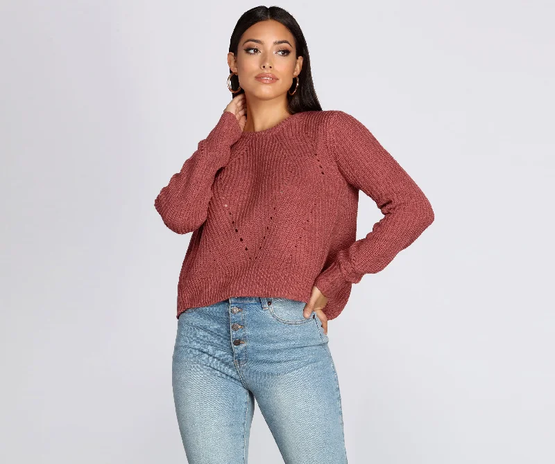 In Love Open Back Pullover Sweater