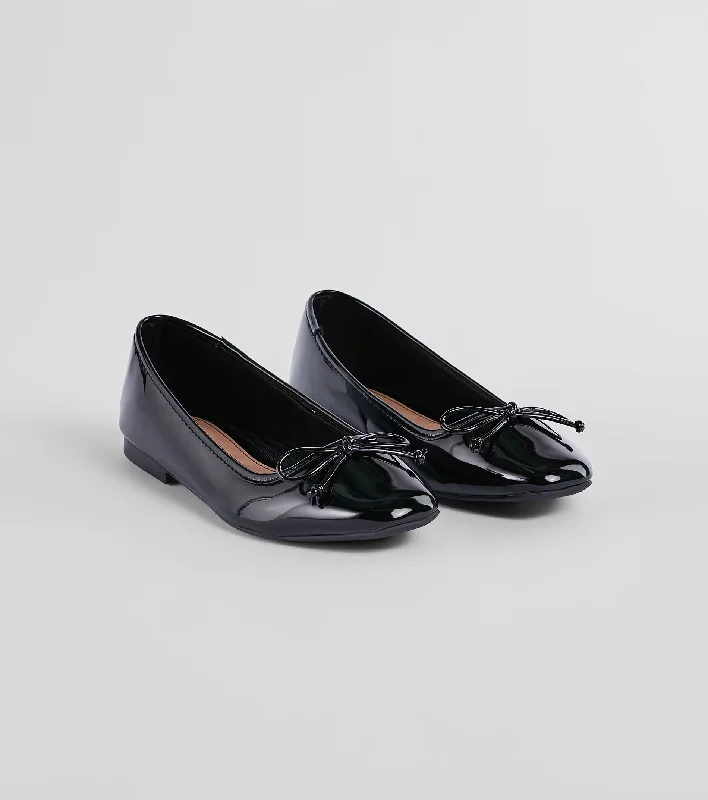 Polished Style Patent Leather Ballet Flats