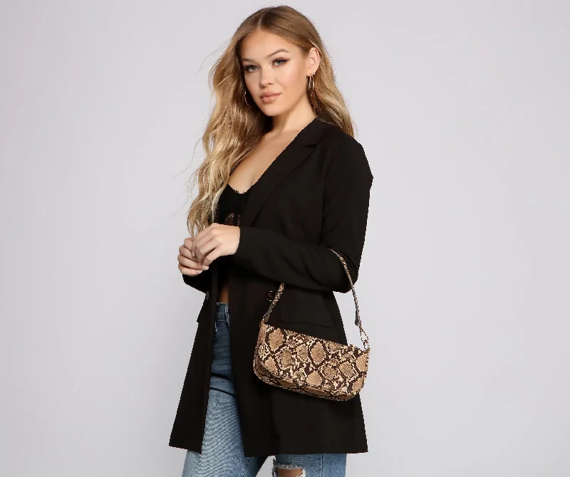 Sassy and Stylin' Snake Print Handbag