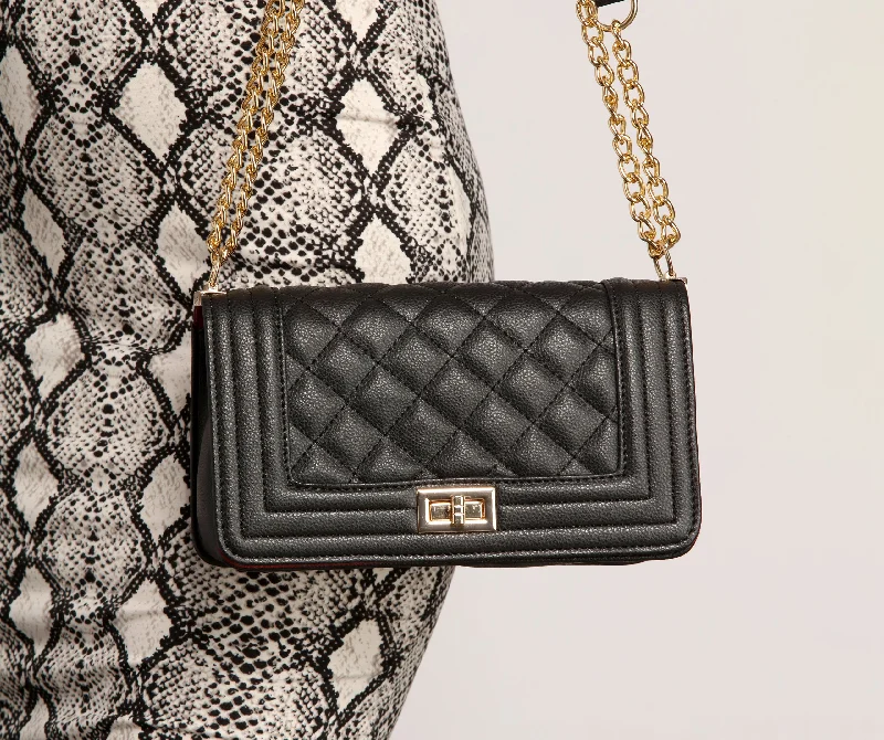 Quilted Elegance Faux Leather Handbag