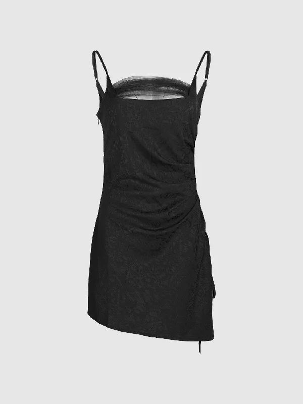 Asymmetric Skinny Cami Dress