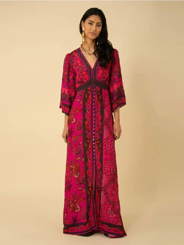 Hale Bob Kinsley Dress Raspberry