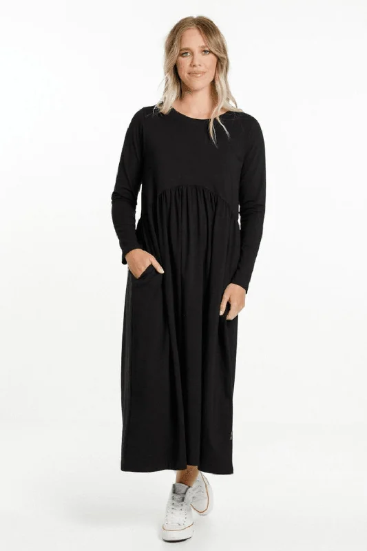 Margot Long Sleeve Dress - Black