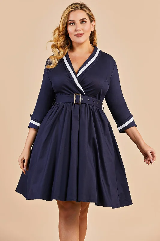 Vintage Plus Size Wrap Dress