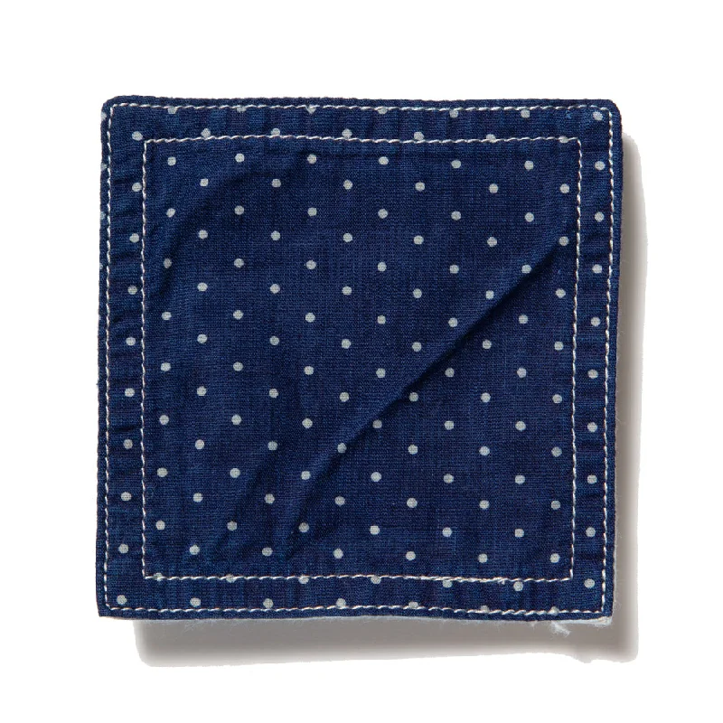 Coaster Pack of 2 - Indigo Dot