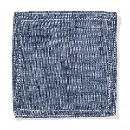 Coaster Pack of 2 - Navy Chambray