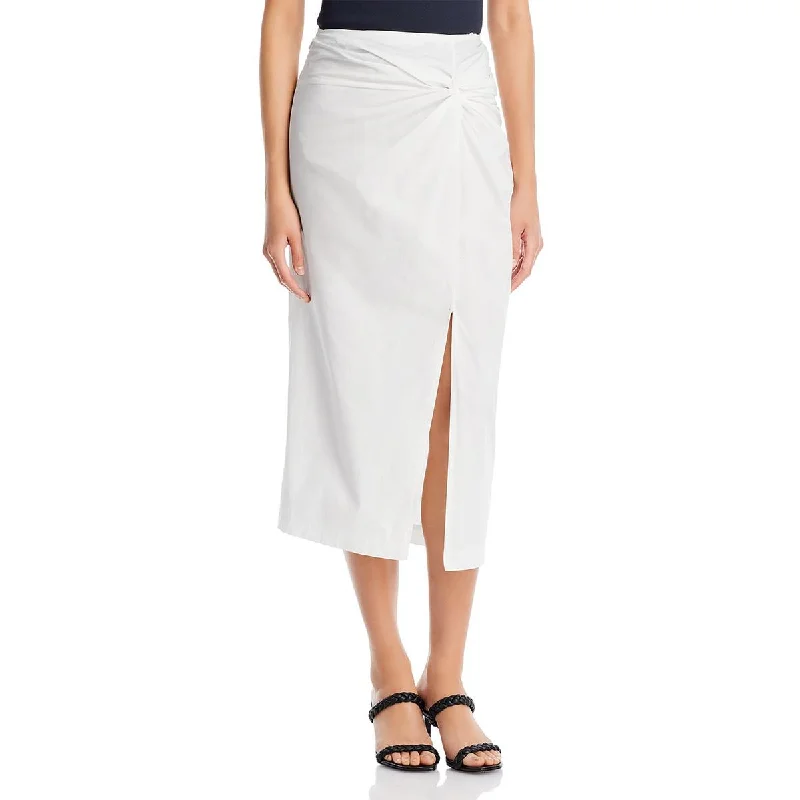 Anine Bing Womens Edna Knot Front Midi Midi Skirt