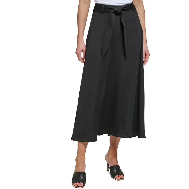 DKNY Womens Petites Office Work Wear Midi Skirt