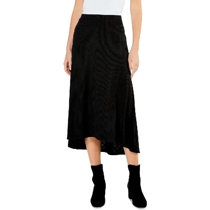 Nic + Zoe Womens Ribbed Knit Cozy Midi Skirt