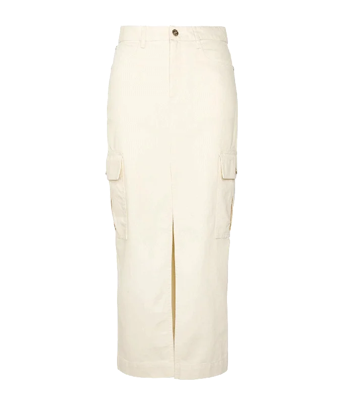 Tamsin Cargo Midi Skirt - Beige